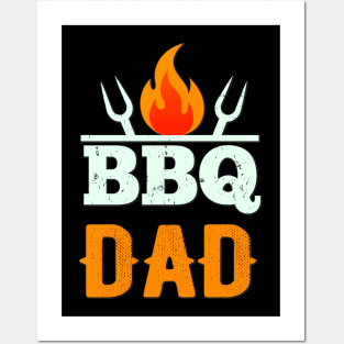 BBQ Dad Grilling Father Barbecue Fun Posters and Art